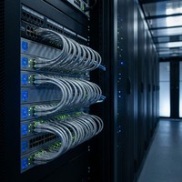 KABEL Patch Ethernet Cat6a HEADWAY Kecepatan Tinggi 10Gbps UTP Kabel Jaringan Abu-abu PVC RJ45 untuk Pusat Data