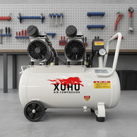 Compresseur d'air à piston sans huile ultra silencieux 2x750W 2HP 60 litres 220V portable pour la vente en gros