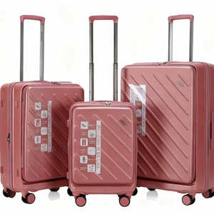 กระเป๋าเดินทางแบบขึ้นรูปด้วยความร้อนจากพีซี คุณภาพระดับพรีเมียม พร้อมช่องด้านหน้า หูหิ้วแบบแปลงเป็นรถเข็นได้ และล้อสำหรับการเดินทาง - Product Image 1