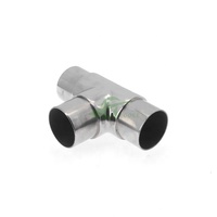 Inox 304 carré rond en acier tube connecteurs 50mm réglable 90 45 degrés main courante garde-corps coude