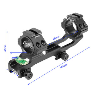 กล้องเล็งแบบ Cantilever รองรับโลโก้สั่งทำพิเศษ ขนาด 25.4/30 มม. สีดำ พร้อมระดับน้ำกันการสั่นสะเทือน อุปกรณ์เสริมสำหรับการล่าสัตว์และกิจกรรมกลางแจ้งที่ทนทาน - Product Image 5