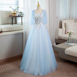 ชุดราตรีสไตล์ใหม่หรูหราหรูหราเวทีเดินแคทวอล์ชุดสอบ<span class=keywords><strong>กระโปรง</strong></span><span class=keywords><strong>ยาว</strong></span>การประชุมเดี่ยว - Product Image 2