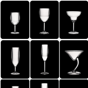 Verres à vin réutilisables en acrylique incassables fête Margarita <span class=keywords><strong>Martini</strong></span> Cocktail Champagne verre à vin vente chaude - Product Image 6