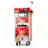 Machine à glace molle 2+1 saveurs modèle 825C pour les salons de thé, les kiosques à desserts et les food trucks