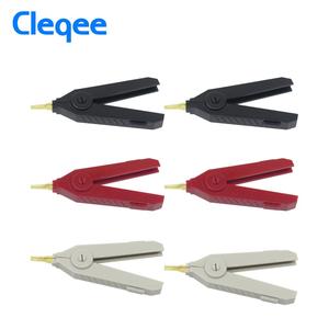 Cleqee-2 P2004 90mm gris negro rojo 20A 3pcs cocodrilo <span class=keywords><strong>Kelvin</strong></span> de cobre de la placa de oro Clip abrazadera - Product Image 1