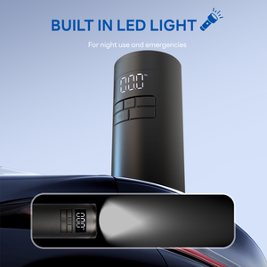 リッチテック コードレス充電式ミニ電動エアポンプ タイヤインフレータ デジタル圧力計 LEDライト プラスチック製 CE認証済み - Product Image 4