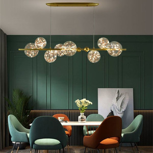 Simig lighting modern luxury gold glass bubble ball design unico moda <span class=keywords><strong>camera</strong></span> <span class=keywords><strong>da</strong></span> <span class=keywords><strong>letto</strong></span> foyer decor <span class=keywords><strong>lampadario</strong></span> - Product Image 5