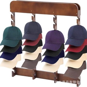Porte-chapeaux mural en bois 75cm x 75cm, rangement pour casquettes de baseball et chapeaux de soleil - Product Image 2