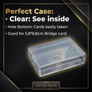 Boîte de rangement en plastique <span class=keywords><strong>PS</strong></span> transparent recyclable pour cartes de jeu de <span class=keywords><strong>bridge</strong></span> (58x88mm) - Product Image 2