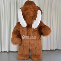 Costume de mascotte d'éléphant gonflable personnalisable unisexe grande taille, tenue de fête en fourrure pour anniversaire, carnaval, défilé, activité scénique