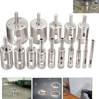 DEYI 15 pièces, scies cloches diamantées de 6-50 mm pour verre, céramique, porcelaine, marbre, diamètres 6/8/10/12/14/16/18/20/22/25/26/28/30/40/50 mm