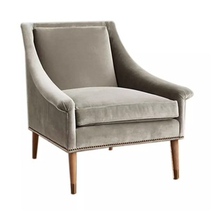 <span class=keywords><strong>Fauteuil</strong></span> rembourré en tissu <span class=keywords><strong>confortable</strong></span> avec pieds en bois <span class=keywords><strong>pour</strong></span> salon, maison et bureau - Product Image 3