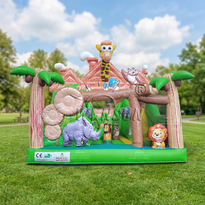 บ้านลมเป่าลมแบบกึ่งปิดคุณภาพสูงจาก WINSUN ผลิตจาก PVC เป็นมิตรกับสิ่งแวดล้อม ออกแบบตามสั่ง รูปแบบปราสาทป่าฝน/ป่าดงดิบ สำหรับจัดปาร์ตี้ - Product Image 1