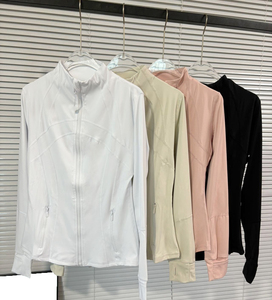 Trendy Athleisure Women's Sports Fitness Yoga Clothing <b>Stand</b>-up Collar Jacket Slim Fit Fitness Long Sleeved Running Yoga Sports - Product Image 2