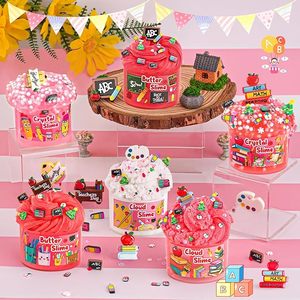 Kit de Slime Educativo Rojo con Slime Nube de Mantequilla y Cristal, Adornos Escolares, Recuerdos para Fiestas Infantiles, Venta al por Mayor, Suministro de Fábrica OEM ODM - Product Image 3