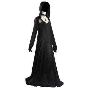 Costume de cosplay fantaisie de la Dame Maléfique Vampire Dimitrescu pour femme, robe noire pour Halloween et fête de carnaval - Product Image 1