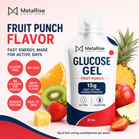 Snelwerkende glucosegel, Punch smaak, 32ml zakje, energieboost, verhoogt lage bloedsuikerspiegel voor noodgebruik