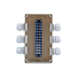 158x90x60mm <b>Waterproof</b> Junction <b>Box</b> Three-in-three-out 15A Terminal Block PG13.5 Cable Gland Enclosure Terminal <b>box</b> - Product Image 1