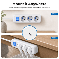 Multiprise murale européenne PHEIYON avec 3 prises Schuko 16A 3680W, ignifuge, certifiée CE pour hôpitaux