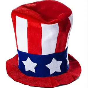 2024 도매 독립 기념일 7 월 넷째 재미있는 파티 모자 삼촌 샘 성인을위한 애국 모자