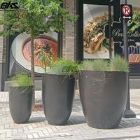 Pots à fleurs modernes en aluminium les plus vendus, grands bacs rectangulaires d'extérieur, revêtement époxy, trou de drainage, durables, pour la maison et le balcon
