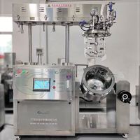 Petite machine de fabrication de détergent à homogénéisation sous vide de 50 l, homogénéisateur sous vide pour savon liquide et dentifrice, mélangeur émulsifiant