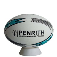 Ballon de rugby personnalisé en cuir PU de haute qualité, fabricant OEM, taille officielle 6 ou 9