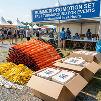 Kit promotionnel d'été personnalisé avec logo : T-shirt, sac en toile, parapluie, cordon tour de cou – Articles de marketing d'entreprise pour l'extérieur
