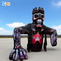 Diable gonflable de Halloween annonçant le jouet géant gonflable pour la décoration extérieure de barre