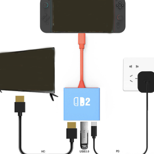 4K/60Hz HD MI Dock for Nintendo Switch 2 for <strong>Switch2</strong> HD Splitter 3 in 1 Port Hub TV Adapter Portable <strong>Docking</strong> <strong>Station</strong> - Product Image 4