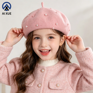 Boina de Moda con Logotipo Personalizado 2026, <span class=keywords><strong>Gorro</strong></span> de <span class=keywords><strong>Pintor</strong></span> de Lana para Niñas, Dulce y Lindo, Directo de Fábrica - Product Image 1