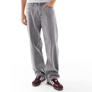 <span class=keywords><strong>Jeans</strong></span> da <span class=keywords><strong>Uomo</strong></span> 2026 di Tendenza, Casual, Larghi, <span class=keywords><strong>Grigio</strong></span> Lavato Effetto Neve, Essenziali per Ogni Giorno, a Vita Alta e Gamba Dritta - Product Image 1