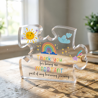 Support de présentation de puzzle en acrylique transparent, décoration de carte de bureau pour la Saint-Valentin, ornement de maison pour les fêtes, cadeau