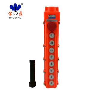 Interruptor de botón de grúa Baoding CLD 61H 62H 63H 64H 65H 66H IP65 con maneta de parada de emergencia - Product Image 4