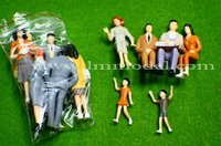 Modèle de rue à l'échelle HO/TT/N, figurines peintes, modèles architecturaux européens P150A-Plastique/ABS, échelle 1:150