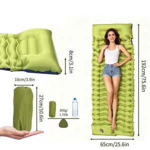 Colchón Inflable Portátil Impermeable, Colchoneta de Camping Ultraligera de TPU con Bomba de Pie Integrada - Product Image 2