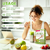 Kiwi Slim Fit Juice Detox Reiniging Hoge-Vezel Fruit Enzym Poeder Probiotica Ondersteuning Gewichtsbeheersing Volwassenen OEM ODM Privé