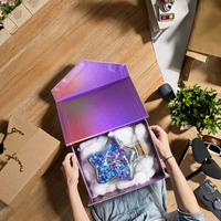 Boîte en carton rigide recyclé de luxe professionnelle avec logo personnalisé imprimé, imperméable, écologique, réutilisable, pliable à plat, fermeture magnétique