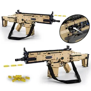 C81021 1:1 SWAT Military WW2 Weapon Assault Rifle Models Building Blocks City Police Technical Compatible For GUN Bricks Toys