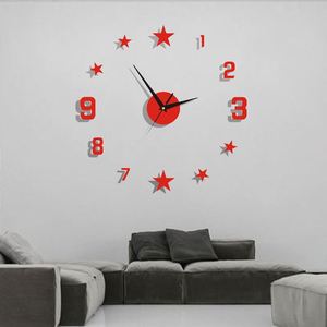 Horloge murale numérique créative 3D en acrylique sans cadre, autocollante, silencieuse, pour la décoration de la maison, du salon et de la chambre - Product Image 4