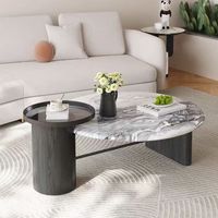 Table basse moderne gigogne dessus en marbre rond design créatif meubles de maison meubles de salon ensemble de tables basses