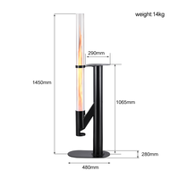 Poêle à granulés de bois d'extérieur non électrique, chauffage portable à alimentation par gravité et allumage automatique pour patio, cour et jardin