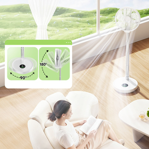 Ventilador Plegable Eléctrico de Corriente Continua Recargable, Telescópico, Portátil, de 10 Pulgadas, con Refrigeración por Aire, Control Remoto Magnético y Luz - Product Image 2