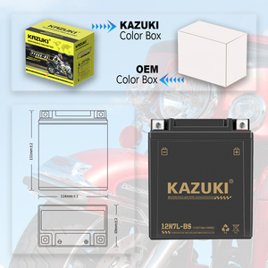 Popular mejor calidad precio de fábrica <span class=keywords><strong>KAZUKI</strong></span> 12N7L-BS 12V 7Ah SMF motocicleta batería de plomo ácido con 2,3 Kgs - Product Image 6