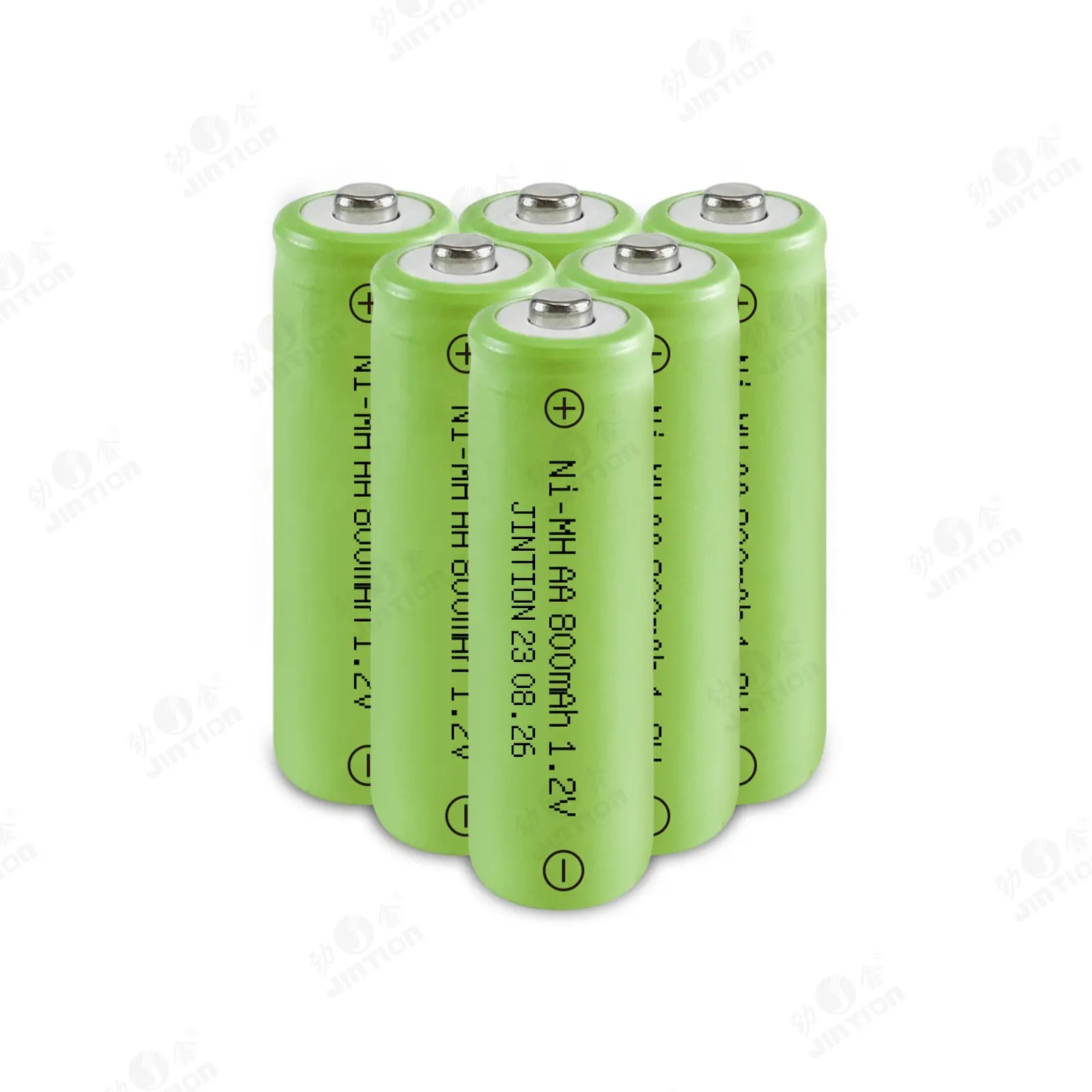 Jintion Nimh 1.2V Aa 800Mah Nimh Oplaadbare Batterijdoppen Aa Printpapier Aa Alkaline Batterij