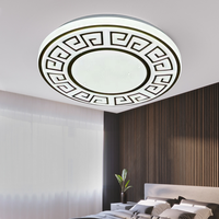 Plafonnier LED d'intérieur moderne 3000K 4000K 6000K Plafonnier rond à montage en surface pour chambre à coucher salon