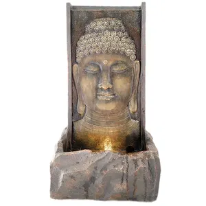 Непринужденная медитационная подсветка статуя Будды наружный фонтан со светодиодной подсветкой