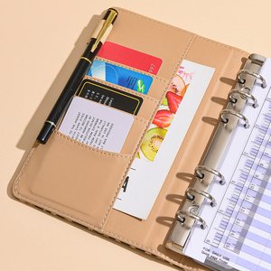 Agenda A6 in Pelle con Texture Leopardata, 6 Anelli, Organizer per Denaro, Planner con Fogli Staccabili e Buste Portacontanti - Product Image 6