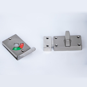 Serrure carrée en acier inoxydable sans clé, poignée sans clé, verrou de cloisonnement, design minimaliste, installation facile, serrure de meuble trois points - Product Image 1