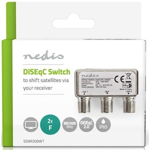 Commutateur DiSEqC Nedis 2 entrées 1 sortie, connecteur F, 950-2400 MHz, télévision par satellite - Product Image 4